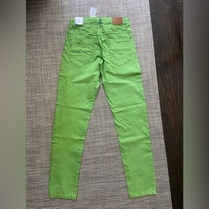 NWT Mayoral Boy’s Sz 9 Green Slim Fit Jeans w Adjustable Waist Tabs